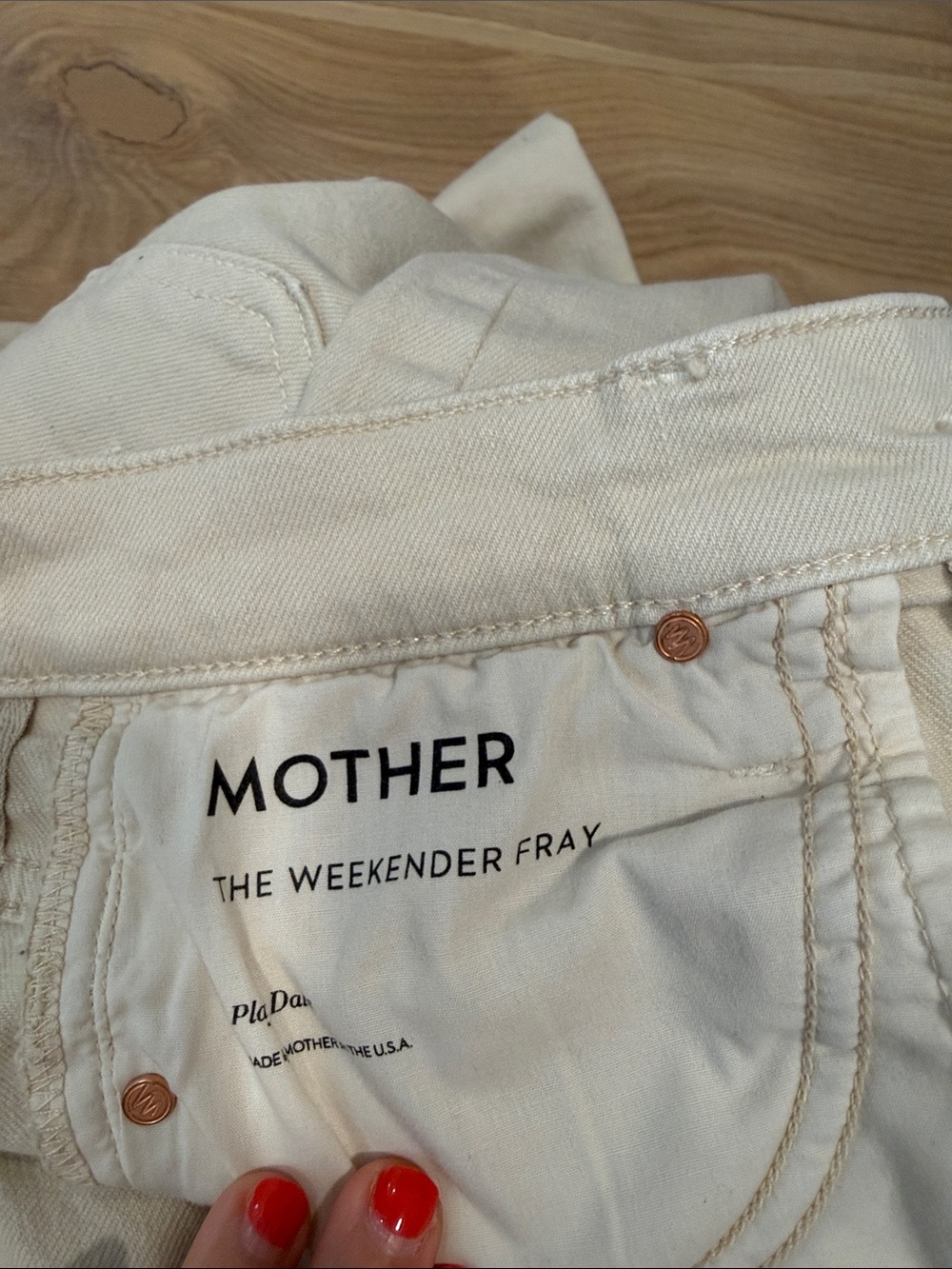 MOTHER The Weekender Fray Men's Chinos - Cream